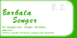 borbala senger business card