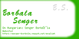 borbala senger business card